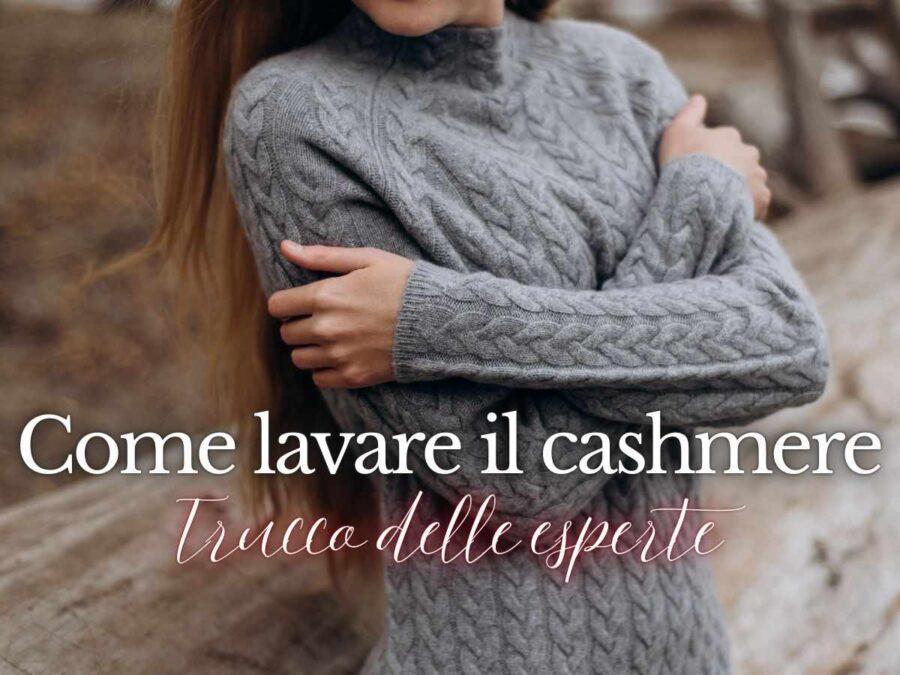 maglione in cashmere indossato da una donna