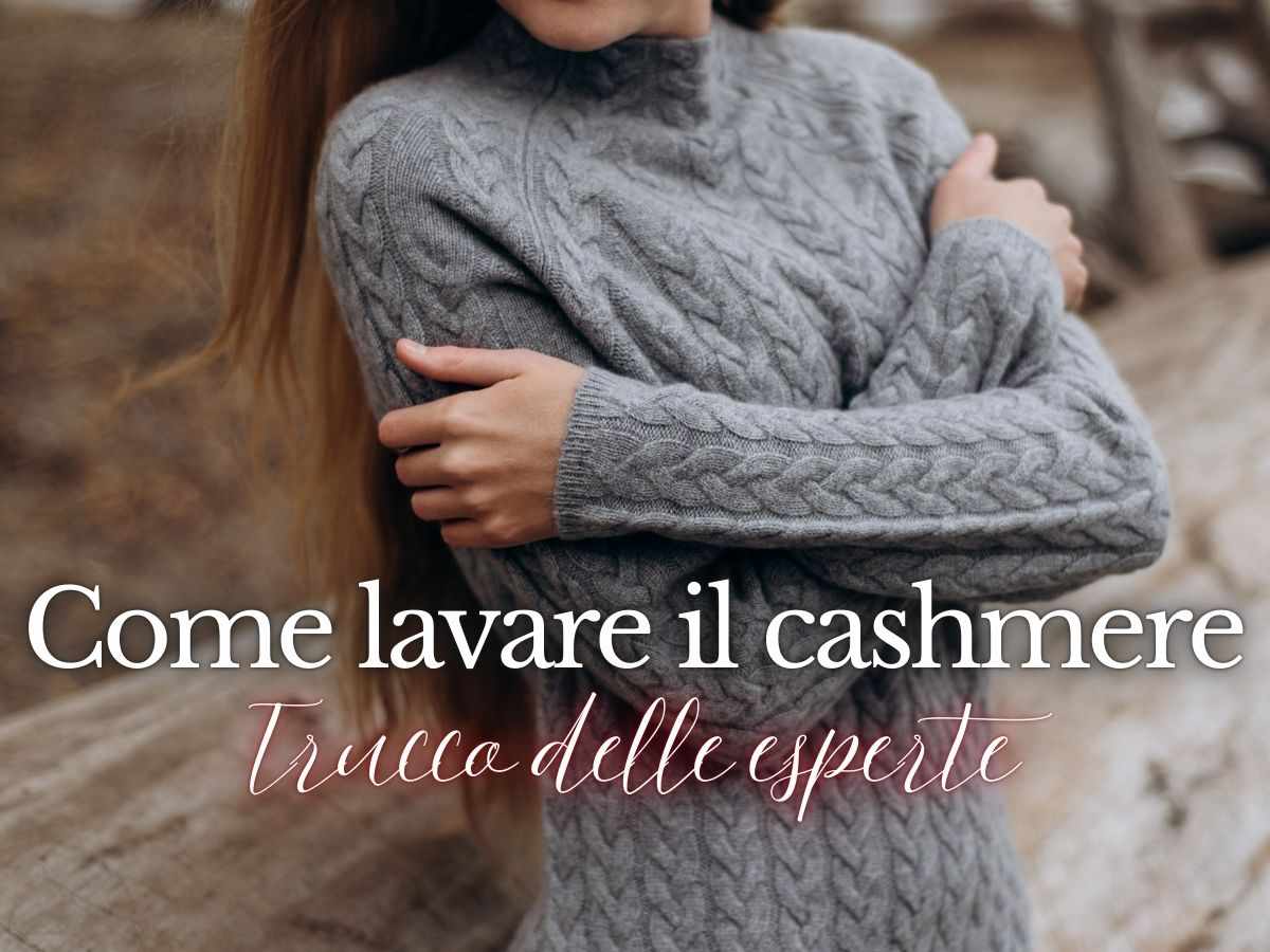 maglione in cashmere indossato da una donna