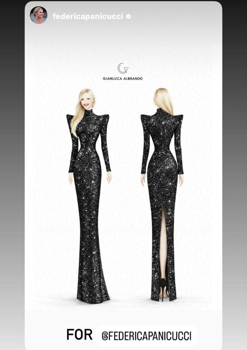 disegno abito federica panicucci