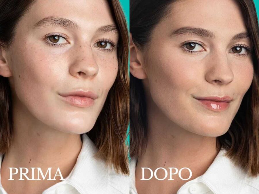 prima e dopo del fondotinta collistar magico sublimante