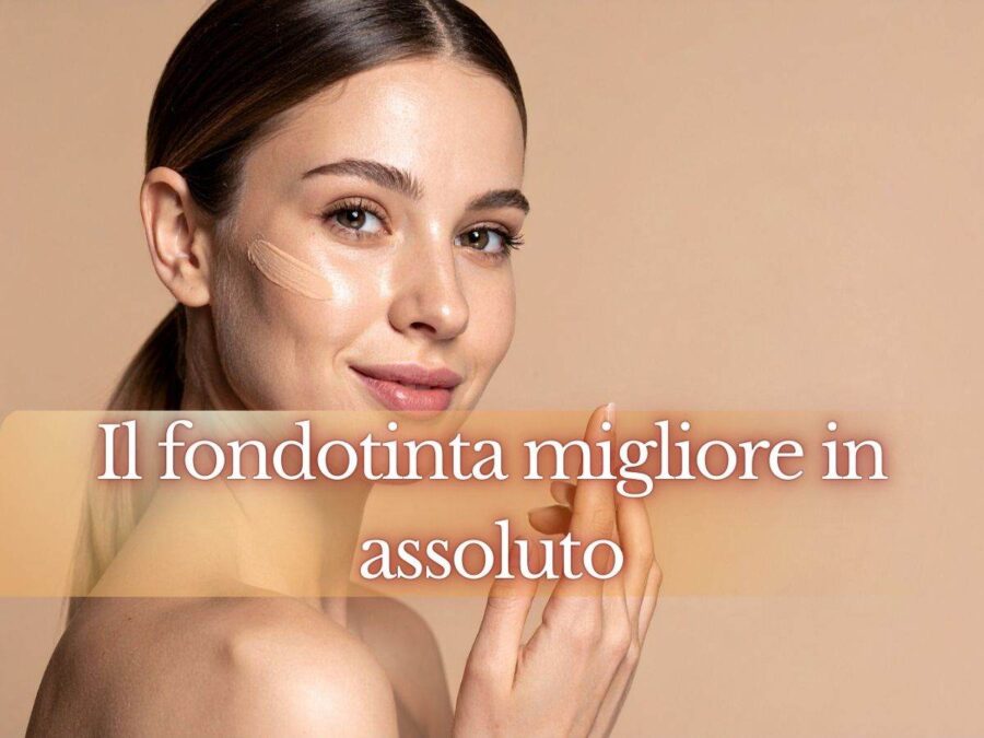 donna con fondotinta sul viso