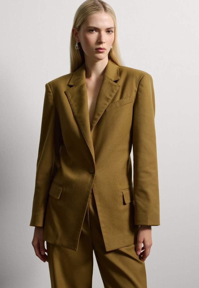 blazer marrone bronzo stefanel