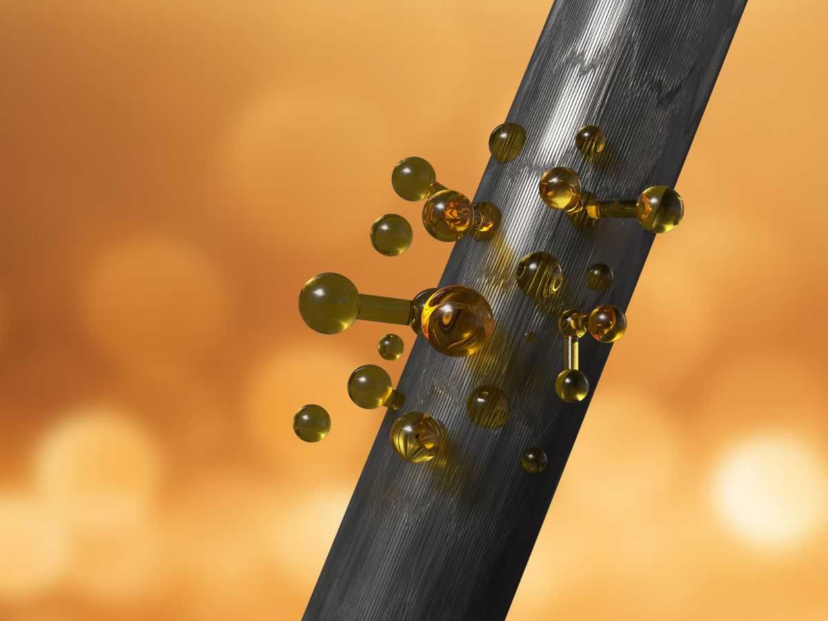 sostanze avvolgono capello