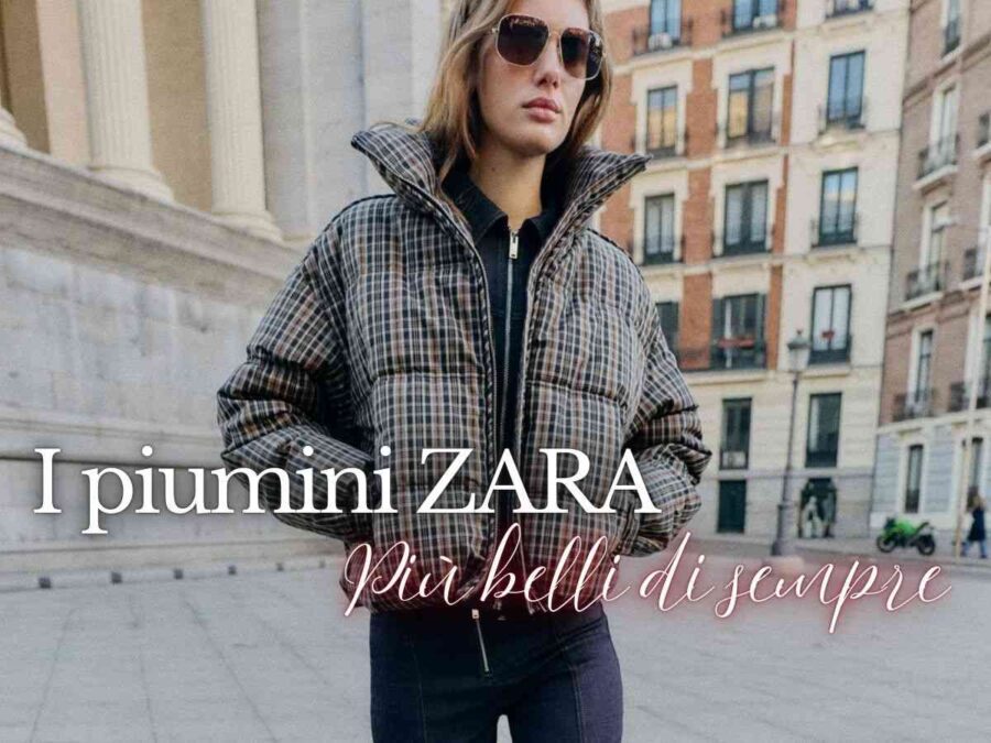 piumino zara a quadri