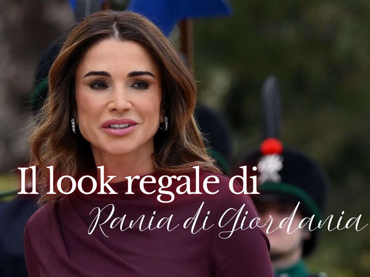 Rania di Giordania sceglie il finto due pezzi come affermazione di stile e riporta a galla il tessuto dimenticato da tempo