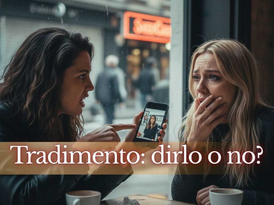 due amiche stanno parlando e una fa vedere all'altra la foto di una ragazza sullo smartphone