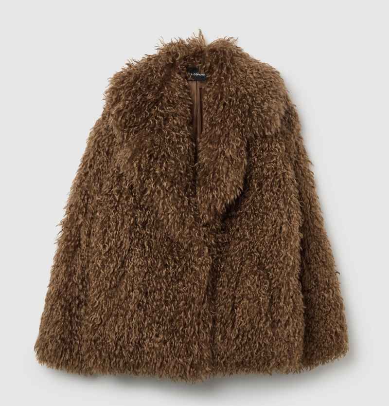 giacca fur marrone scuro ovs