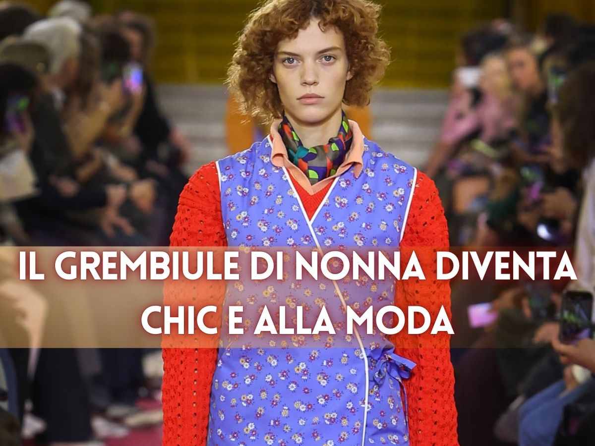 I grembiuli a fiori della nonna diventano i nuovi must have della primavera: la moda domestica è il nuovo che piace