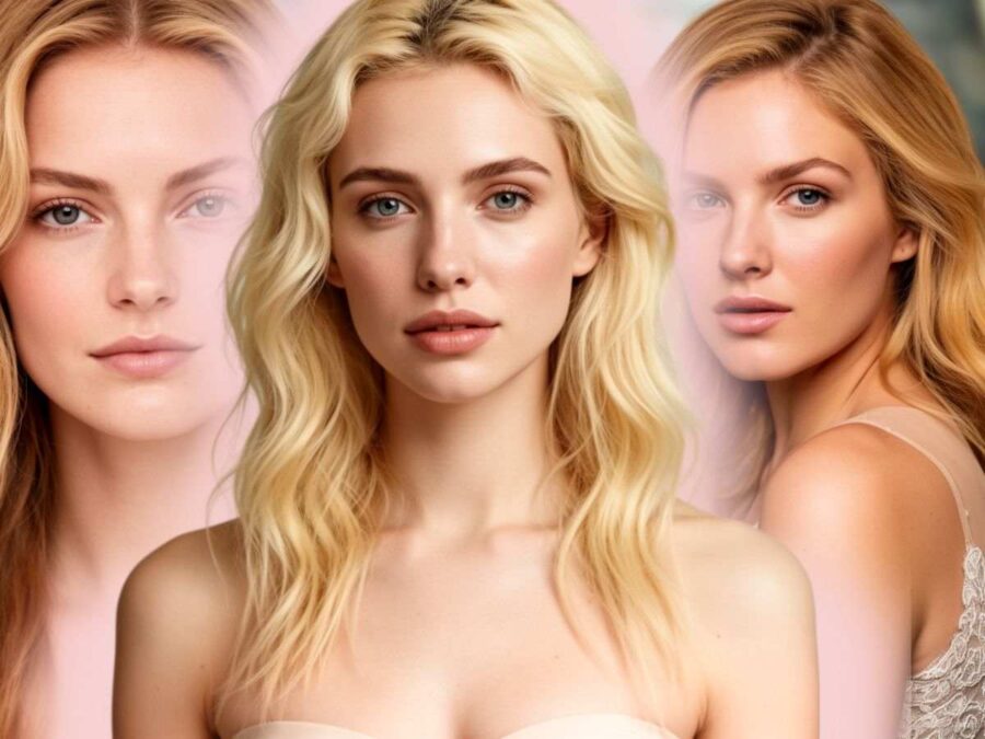 donne con biondi caldi e terrosi