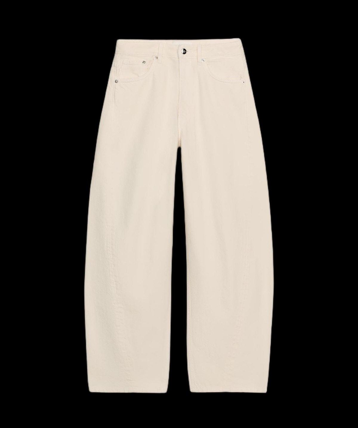 jeans a palloncino bianco panna