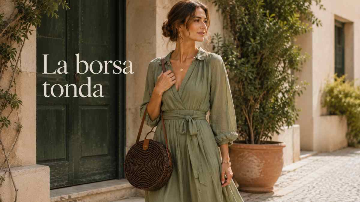 Silhouette slanciata e rettilinea? La borsa in paglia tonda e morbida che modella la figura con dolcezza